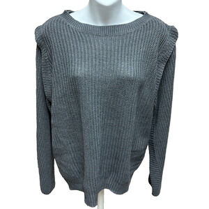 C+D+M Womens Sweater Size Medium Long Sleeve Pullover Gray New Casual Knit